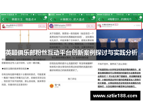 英超俱乐部粉丝互动平台创新案例探讨与实践分析